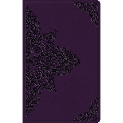 ESV Large Print Value Thinline Bible (Trutone, Lavender, Filigree Design) - (Leather Bound)