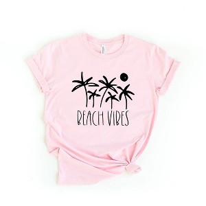 Simply Sage Market Women's Beach Vibes Trees Short Sleeve Graphic Tee - 1 of 3