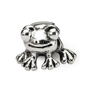 Black Bow Jewelry Sterling Silver Frog Bead Charm - 1 of 4