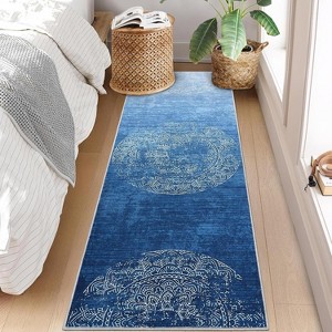 Washable Rug, Plush 350gsm Pearl Velvet Rug with Non-Slip TPR Backing, Foldable Carpet for Bedroom, Kitchen, Entryway, Pet-Friendly - 1 of 4