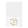Linum Home Textiles 100% Turkish Cotton MONICA Gold Thread 3PC Embellished Towel Set - 3 of 4