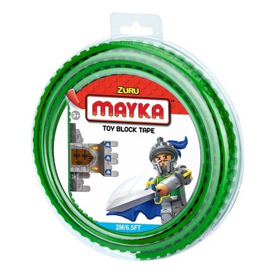 Green 2 Stud Mayka Toy Block Tape 