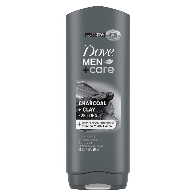 Dove Men+Care Elements Charcoal + Clay Micro Moisture Purify + Refresh Body Wash - 18 fl oz, 3 of 8