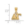 Black Bow Jewelry 14k Yellow Gold Plated Sterling Silver Delta Gamma Greek Life Small Pendant - 2 of 3