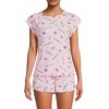 Women's Friends TV Show Pajama Set 3 PC Shirt And Shorts With No-Show Socks - 4 of 4