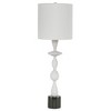 Uttermost Inverse Table Lamp – White Marble Look Man-made Stone Base, Black Marble Foot, 35" Height - 3 of 4