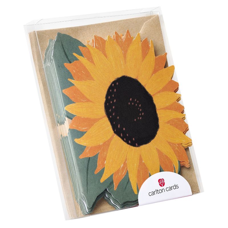 10ct All Occasion Blank Thank you Cards &#39;Sunflower&#39;, 3 of 4