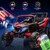 24V Kids Ride-On UTV Car with Remote Control, Spring Suspension, LED Lights, Music & USB, Metal Frame Battery Powered Electric Vehicle Toy - 4 of 4