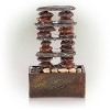 12" Resin Stacked Rocks Eternity Tabletop Fountain Gray/Brown - Alpine Corporation - 4 of 4