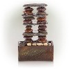 12" Resin Stacked Rocks Eternity Tabletop Fountain Gray/Brown - Alpine Corporation - image 4 of 4