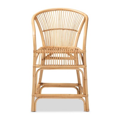 Murai 39" Brown Rattan Counter Height Barstool