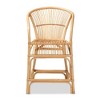 Murai Rattan Counter Height Barstool Natural/Brown - bali & pari: Handcrafted, No Assembly Required, 24.5" Seat - 3 of 4