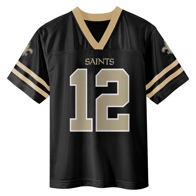 NFL New Orleans Saints Boys' Short Sleeve Olave Jersey, 2 of 4