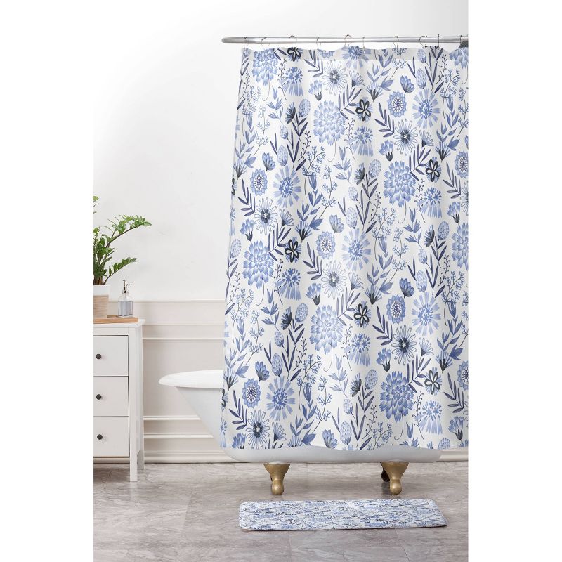 Floral 3 Shower Curtain Blue - Deny Designs, 4 of 7