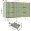 Jojoka 6 Drawers Dresser for Bedroom,Fluted Dresser Chest of Drawers with Gold Handle for Living Room - 3 of 4