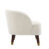 NicBex Velvet Fabric Accent Chair,Upholstered Barrel Living Room Chairs with Mid-Height Backrest,Modren Armchair,Accent Chairs for Living Room - 4 of 4