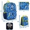 RALME Ocean Blue Camo Shark Backpack Set for Boys, 16 inch, 6 Pieces - Includes Foldable Lunch Bag, Water Bottle, Key Chain, & Pencil Case - image 3 of 4