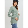 Hello Miz Women's Ribbed Long Sleeve Mock Neck Maternity Top - 2 of 4