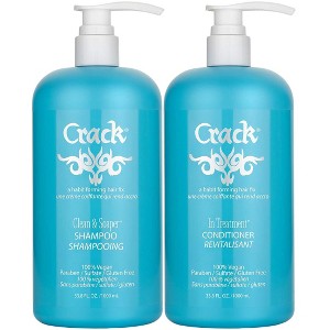 Crack Hair Fix Shampoo (33.8 oz) and Hair Fix Treatment Conditioner (33.8 oz) | Gentle Cleaning Protection | In-Treatment Conditioner - DUO SET - 1 of 3