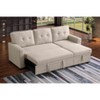 VYNXARIA Elegant Storage Sofa: Cotton Linen&Fiber Foam Combo,Beige - 3 of 4