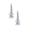 White Lotus Sterling Silver Lab Created Moissanite Leverback Earrings - 3 of 3
