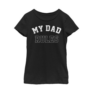 Girl's Lost Gods Father's Day Dad Rules T-Shirt - 1 of 3