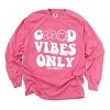 Simply Sage Market S.W.Smiley Good Vibes Only Smiley Face Garment Dyed Long Sleeve - 2 of 4