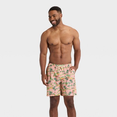 Goodfellow & Co Men's 7'' Swim Trunks with Boxer Brief Liner - Goodfellow & Co™ Peach Orange M — фото 3