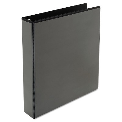 UNIVERSAL Push-Open Deluxe Plus D-Ring View Binder 1-1/2" Capacity 8-1/2 x 11 Black 30721