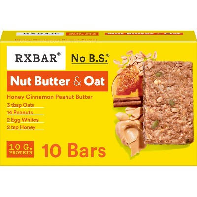 RXBAR Nut Butter and Oat Protein Bars Honey Cinnamon Peanut Butter - 19.4oz/10ct