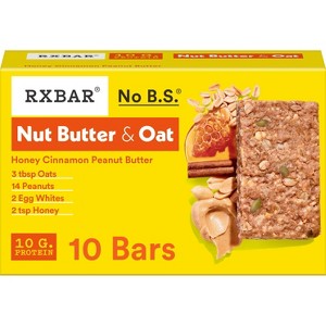 RXBAR Nut Butter and Oat Protein Bars Honey Cinnamon Peanut Butter - 19.4oz/10ct - 1 of 4