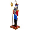 Northlight Regal Commercial Christmas Nutcracker Soldier with Scepter - 6.5' - Red and Blue - 3 of 4