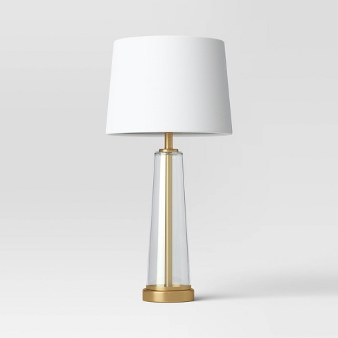 Tapered Fillable Table Lamp With Usb Clear - Threshold™ : Target