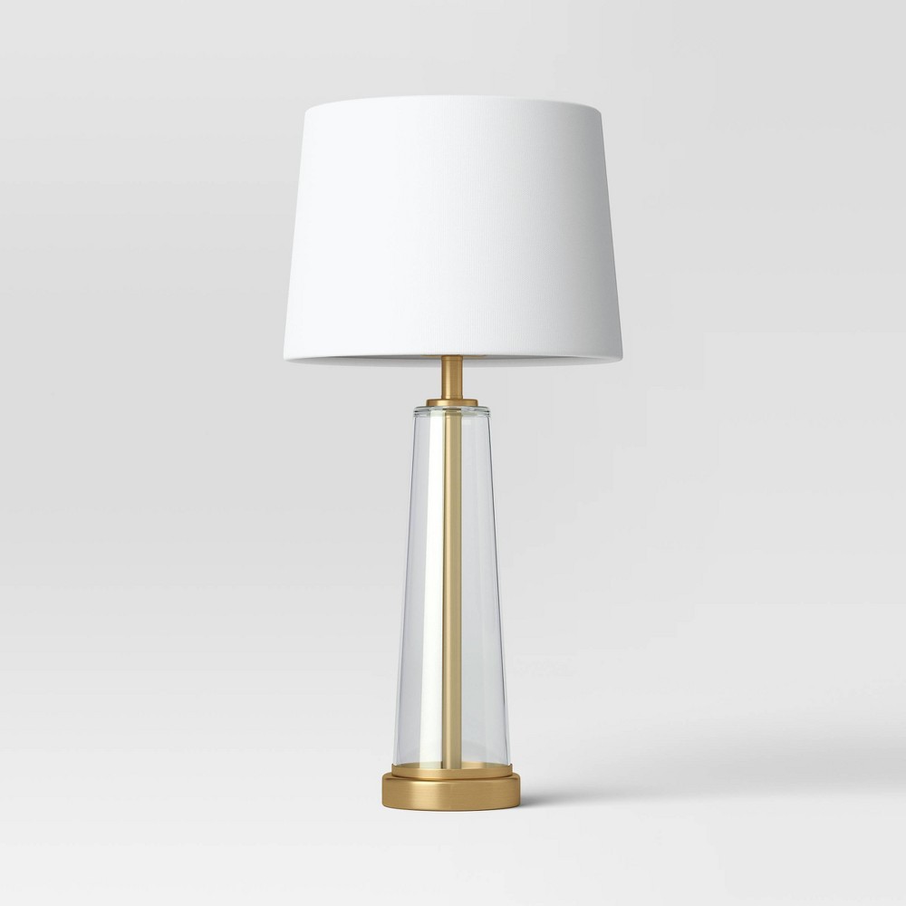 Photos - Floodlight / Street Light Tapered Fillable Table Lamp with USB Clear - Threshold™