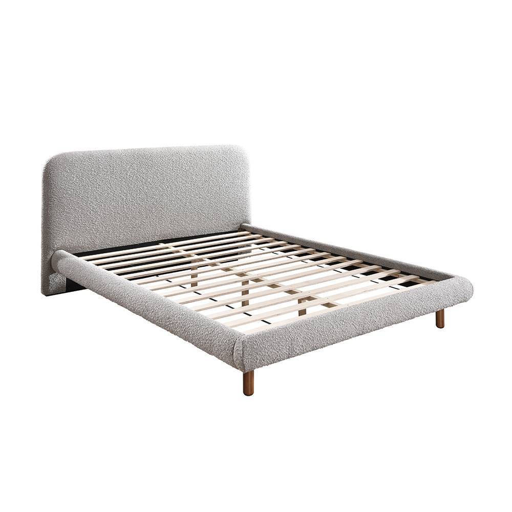 Photos - Bed 87.8" Queen " Cleo s Gray Boucle - Acme Furniture