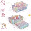 Honeyjoy 2-in-1 Flip Out Kid’s Sofa Chair Convertible Toddler Couch to Lounger - 3 of 4