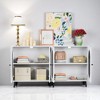 Modern Sideboard Cabinet with Acrylic Doors, Freestanding Storage Console with 4 Cabinets, Metal Legs, for Kitchen, Dining Room, Entryway - 2 of 4