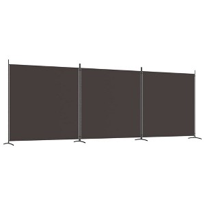 vidaXL 3-Panel Room Divider Brown 206.7"x70.9" Fabric - 1 of 4