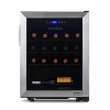 Newair Freestanding 23 Bottle Compressor Wine Fridge in Stainless Steel, Adjustable Racks and Exterior Digital Thermostat - 2 of 4