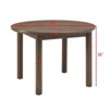 GlasFlength Desks Round Dining Table, Retro Kitchen Table, Dinner Room Table for Home Kitchen Restaurant Living Room, Brown, 42"*42"*30" - 4 of 4
