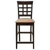 Brown and Cappuccino Upholstered Bar Stool Set of 2 - 3 of 4