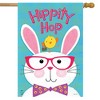 Hippity Hop Bunny Easter House Flag Chick Humor 28" x 40" Briarwood Lane - 2 of 4