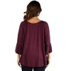 24seven Comfort Apparel Womens Bell Sleeve Loose Fit Tunic Top - 3 of 4