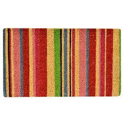 1'6"x2'6" HomeTrax Coir Mat Doormat - Stripes