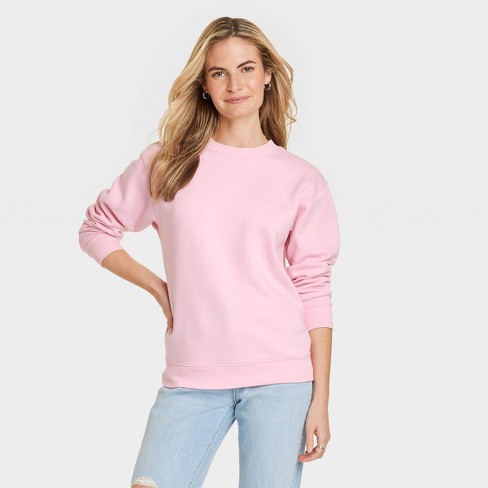 Women's Pullover Sweatshirt - Universal Thread™ Light Pink L : Target