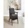 29"1pc Modern Accent Chair Dark Gray Velvet Upholstered - 3 of 4