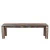 60" Old Reclaimed Wood Bench Brown - Timbergirl: Rustic Rectangle Dining Bench, Seats 1, Dry Dust Care - 3 of 4