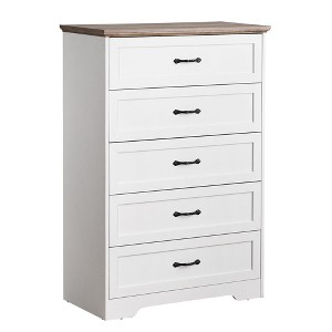 Modern Dresser Cabinet with Metal Handle and Anti-Collapse Safety Design, 47.2" Dresser Cabinet for Bedroom Entryway, Living Room - 1 of 4