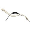 vidaXL Sun Lounger Textilene Cream and Gray - 3 of 4
