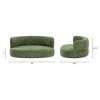 36" Oval Dog Sofa Bed with Curved Back and Cushion, Soft Teddy Fleece Pet Couch for Small and Medium Pets – The Pop Home - 4 of 4